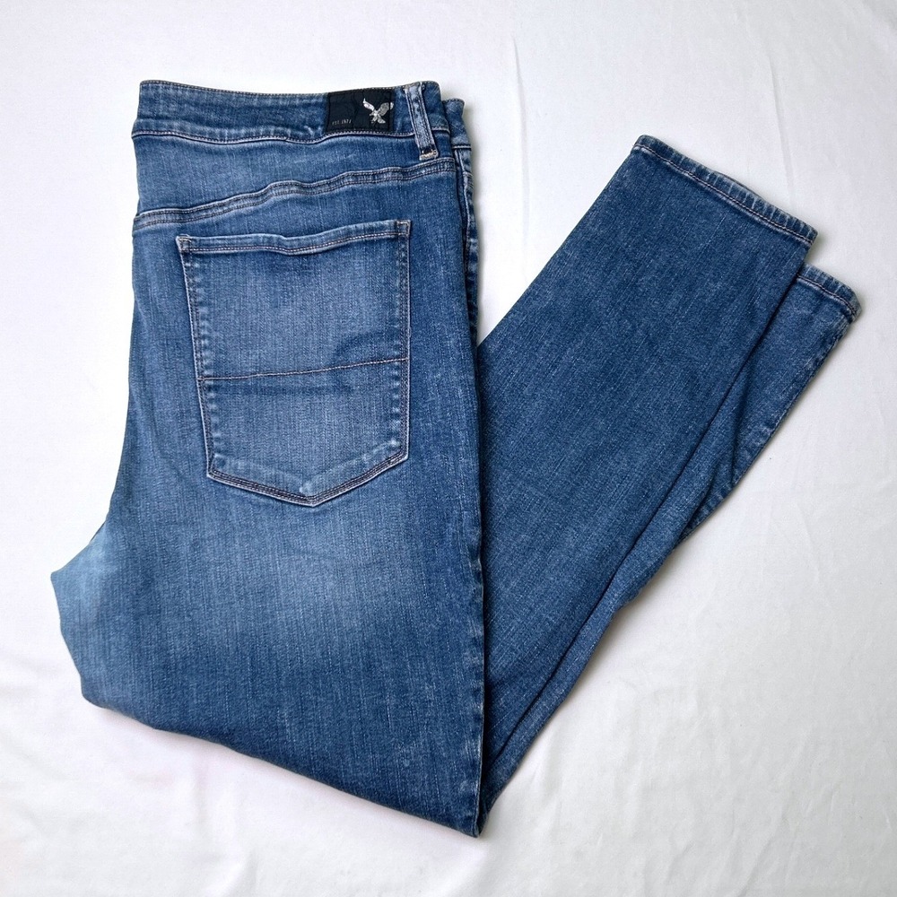 American Eagle Womens Hi-Rise Super Stretch Jegging Jeans Size 18 Short Blue